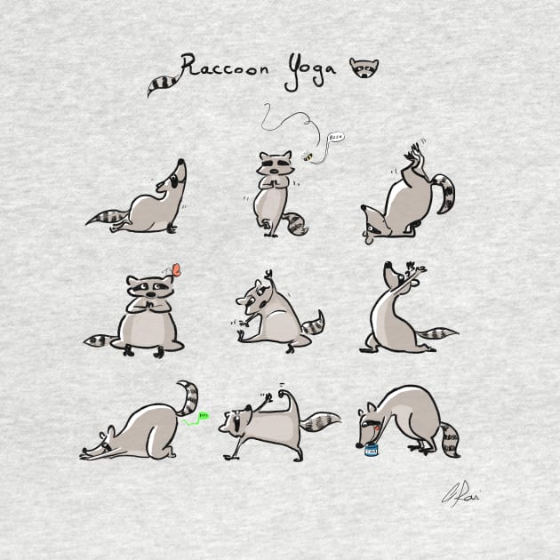 Raccoon Yoga by RedFoxBoutique